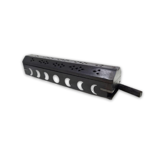 Moon Phase Wooden Incense Box