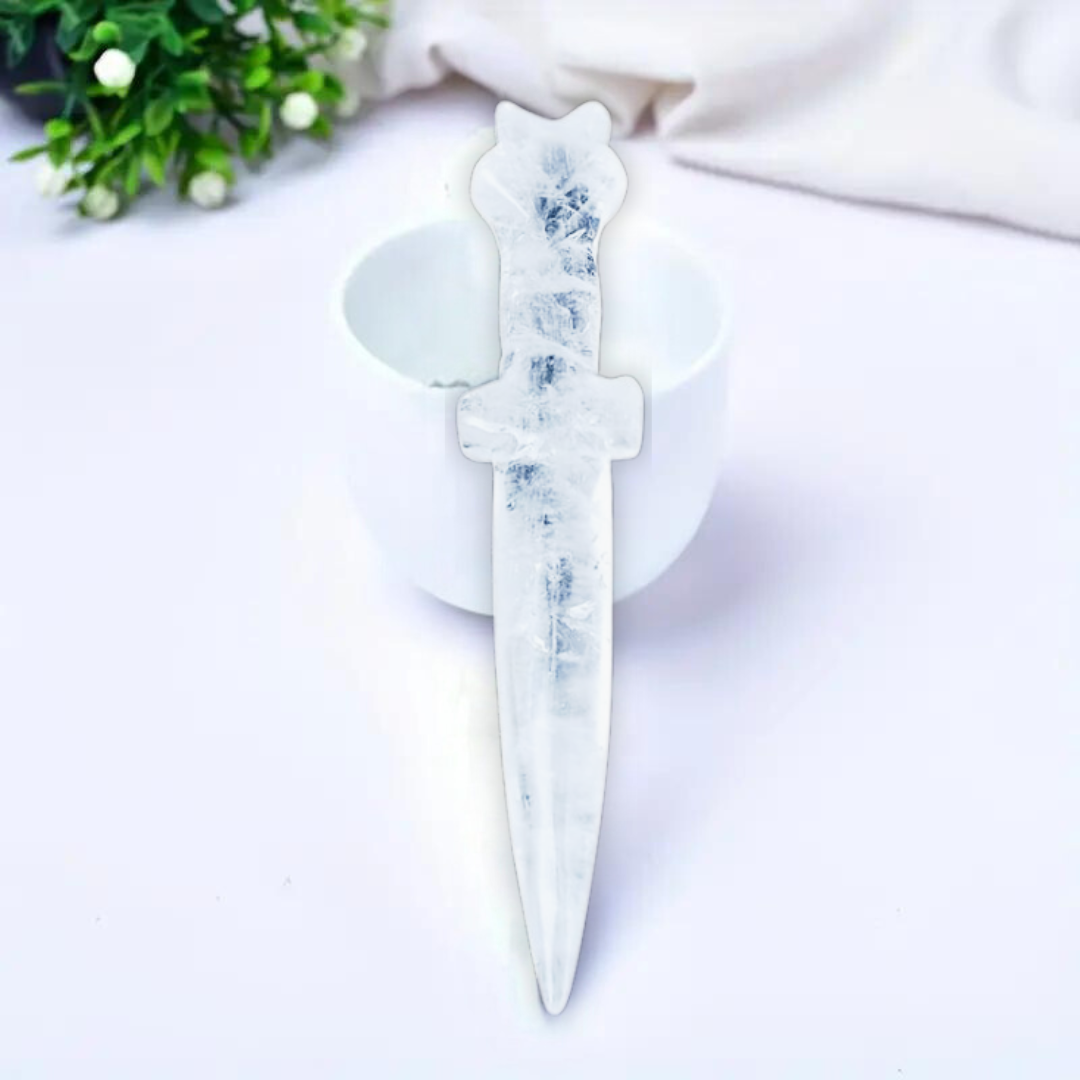 Clear Quartz Crystal Dagger